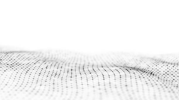 istock Digital technology wave. Light cyberspace with motion dots. Futuristic digital background artificial intelligence. Big data analytics. 3d rendering. 1414943364