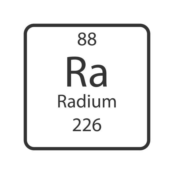 ilustrações de stock, clip art, desenhos animados e ícones de radium symbol. chemical element of the periodic table. vector illustration. - radium