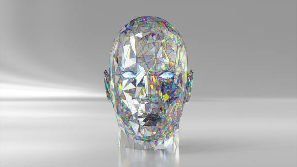 istock The concept of self-improvement. Diamond human face. Head. Gemstone. 3D illustration 1414943672