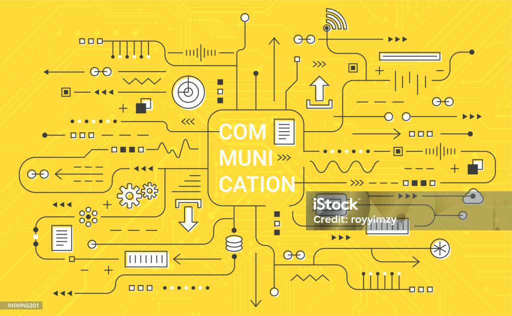 Communication Visualized Communication Visualization Connection Concept Technology Data Array ...