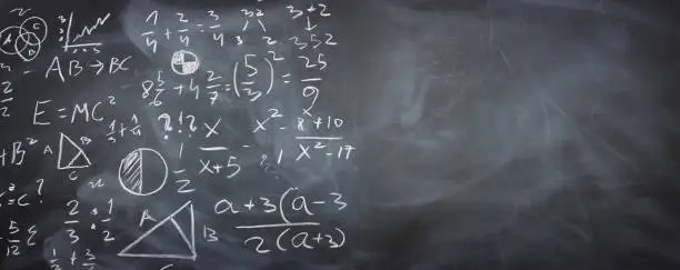 Photo of Image of blackboard with math calculation