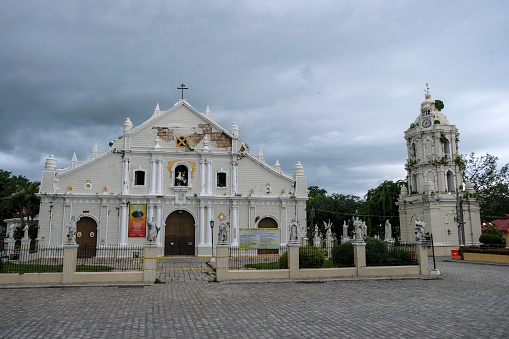 Vigan, Philippines - August 2022: Metropolitan Cathedral of Saint Paul in Vigan on August 6, 2022 in Vigan, Luzon, Philippines.