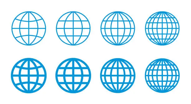 Vector illustration of Internet icon, earth, network, editable vector illustration