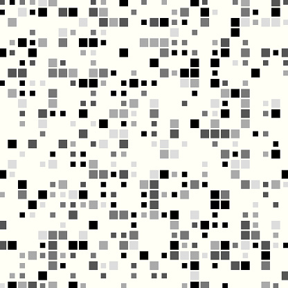 Grayscale squares ofonly  two random sizes pattern