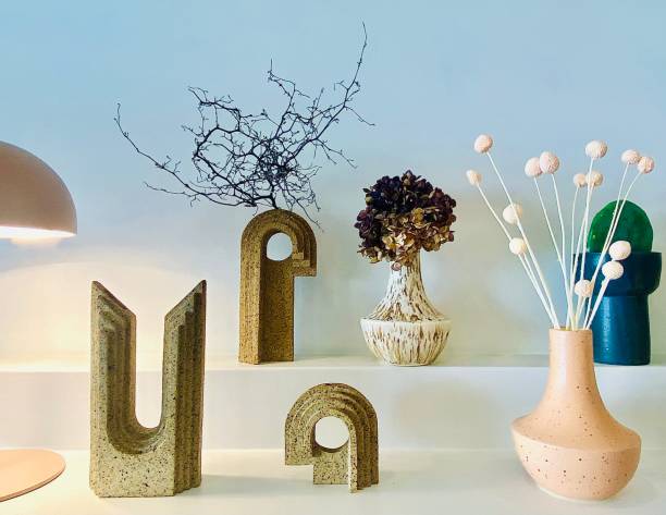 Hand Crafted Ceramic Vases stock photo