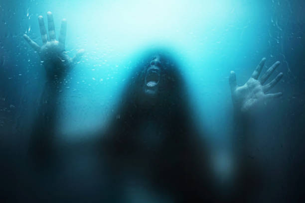 istock Scary ghost woman, halloween theme 1414949757