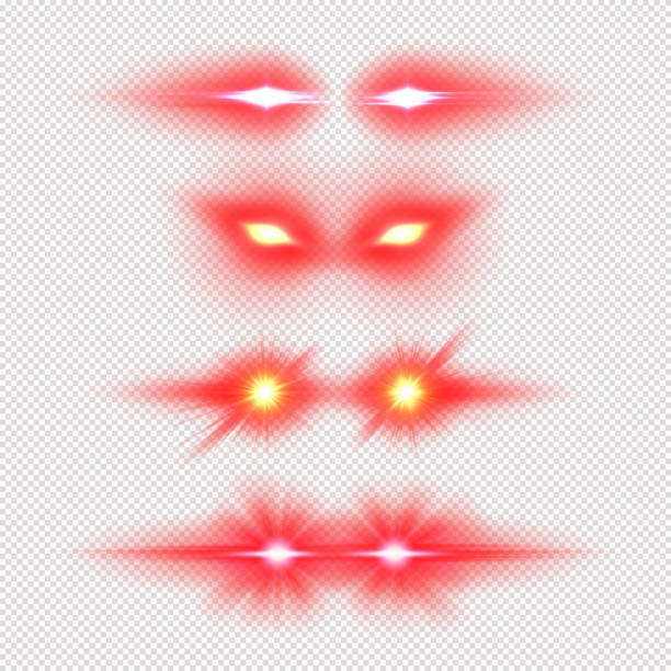 oczy laserowe - laser stock illustrations