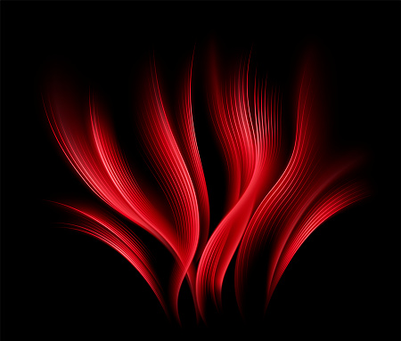 Hot Wave Effect Warming Red Waves Hot Air Flow Magic Light Effect Stock Illustration ...