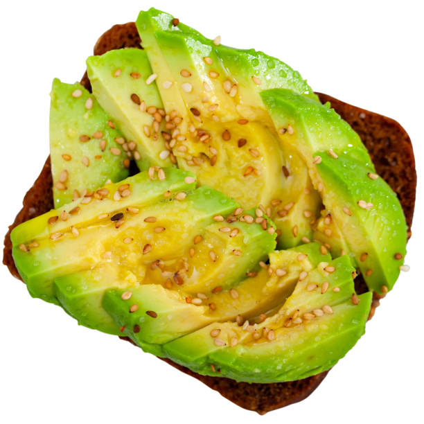 istock Sandwich with pieces of fresh avocado 1414964046
