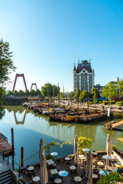 Old port in Rotterdam, The Netherlands stock photo