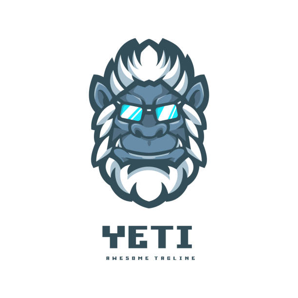Yeti Mascot Design Illustration Yeti Wearing Glasses Mascot Design Illustration Vector for Sports, Gaming, Team or Club yeti cartoons stock illustrations