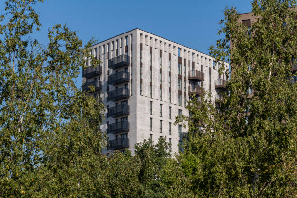istock Block of flats and trees 1414968199