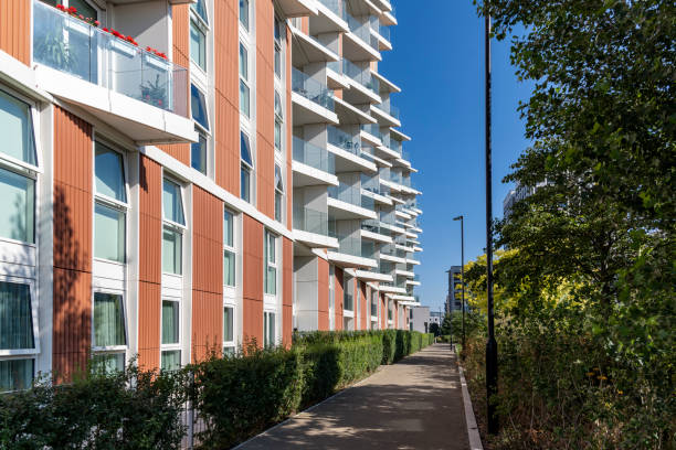 istock Pedestrian path in the estate 1414968728
