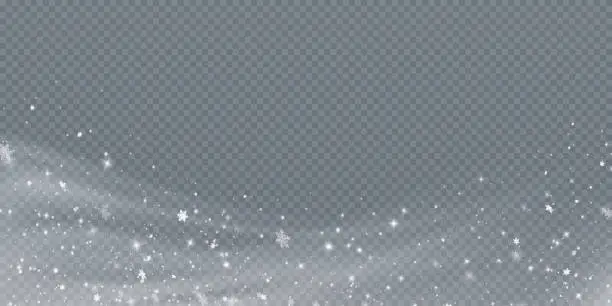 Vector illustration of Cold winter wind texture. Holiday vector blizzard. Christmas effect of a cold blizzard. Vector .