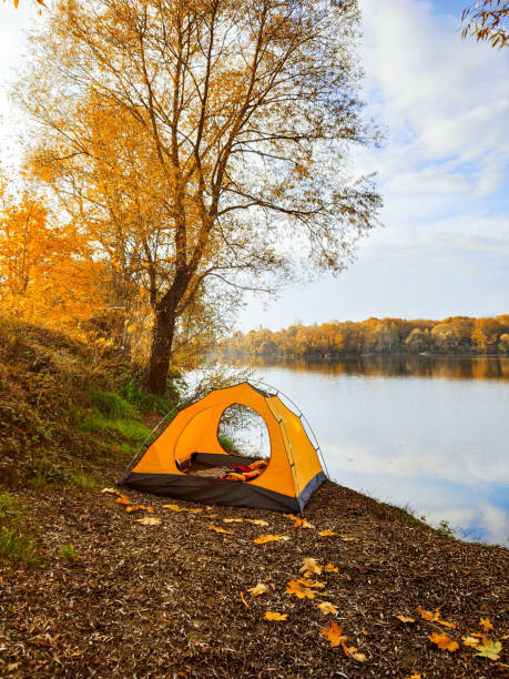istock autumn camping site near lake 1414973112