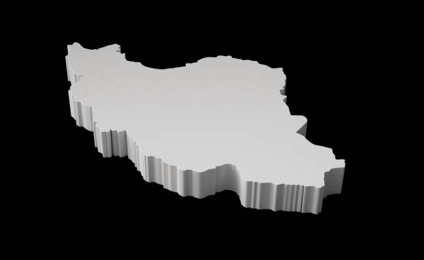 istock Iran 3D map Geography Cartography and topology Sea Blue surface 3D illustration 1414973231