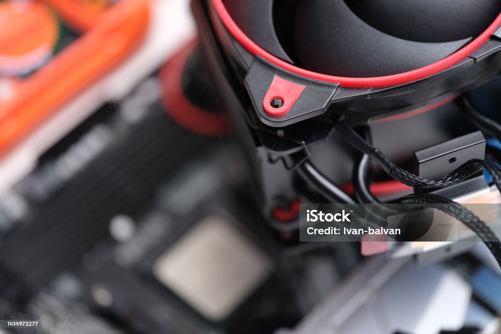 Fan System Unit Computer Mounting Computer Cooler Fan On Computer System Unit Stock Photo ...