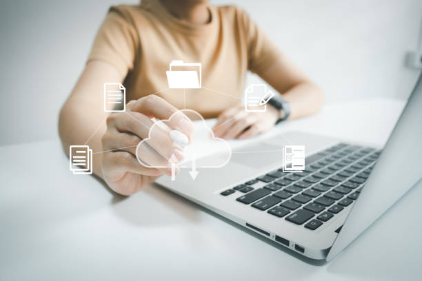 istock Businesswoman using a pen to sign electronic documents via the Internet, Work from home concept, remote work, new normal office, access to document with secret code or encode, identity verification 1414977987