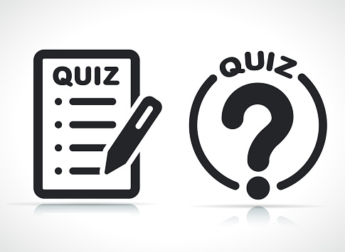 quiz icon black and white isolated illustrations