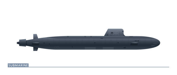 istock Navy submarine. Strategic navy submarine isolated on a white background. Vector illustration. 1414984611