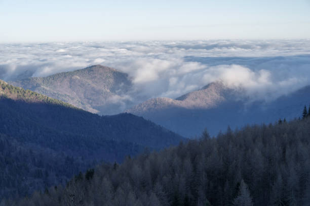 istock Fog revealing the Alpine mountain range 1414985782