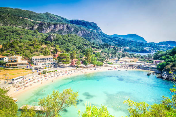 istock Paleokastritsa beach on Korfu, Greece 1414986933