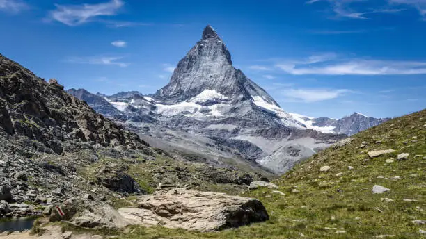 Photo of Matterhorn Mountain in Summer Zermatt Switzerland