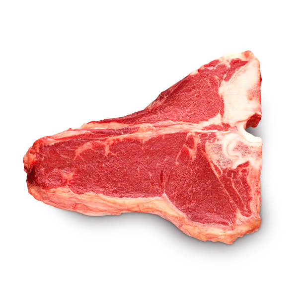 istock Raw Porterhouse or T-bone beef meat steak isolated on white 1414988840