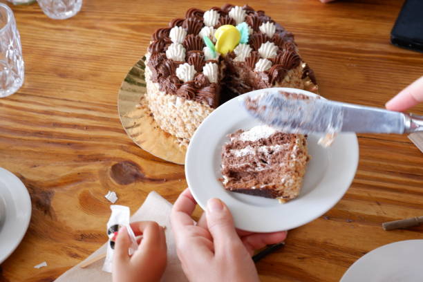 istock Piece of cake being served 1414991765