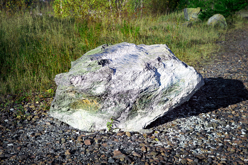 A big asbestos rock, stone closeup