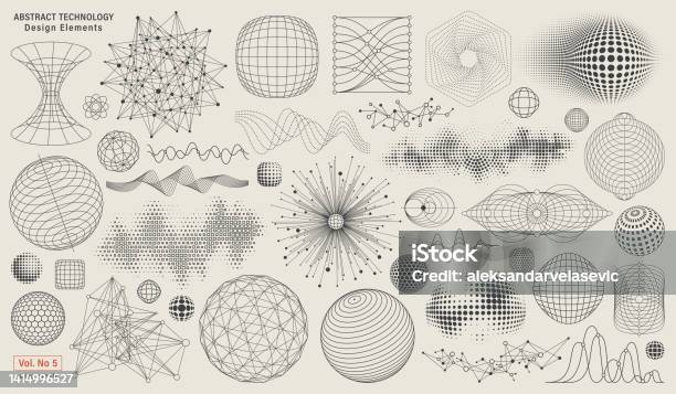 Abstract Technology Elements Stock Illustration - Download Image Now ...