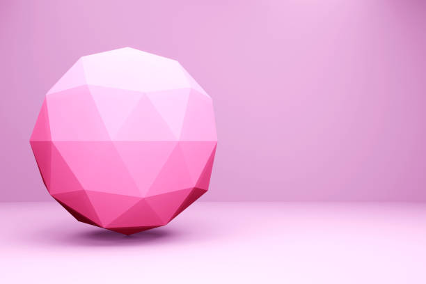 istock Pastel colored three dimensional sphere on the pastel colored background with copy space 1415001437