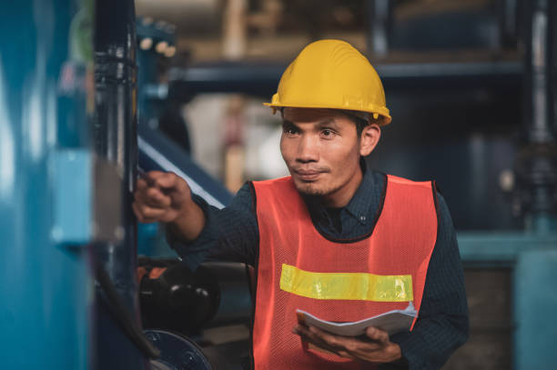 istock Asian man engineer are working in factory and checking safety system control on production industrial 1415001672