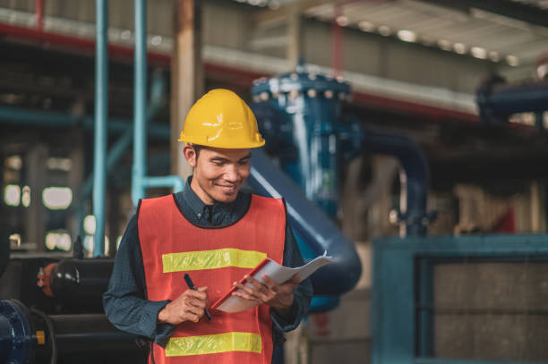 istock Asian man engineer are working in factory and checking safety system control on production industrial 1415001736