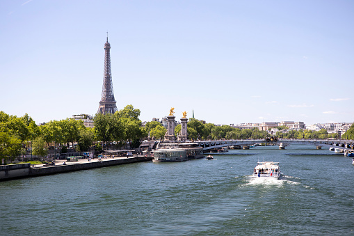 The view from Pont de la Concorde on a summer day
