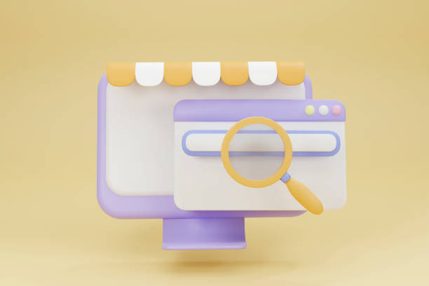 istock 3D rendering shopping online e commerce concept, search goods ,  illustration design 1415002307
