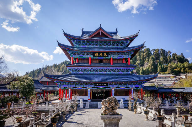 Old town scenic view at Mu's resident (Mufu Mansion),Lijiang old town scenic view at Mu's resident (Mufu Mansion)Located in Old Town of Lijiang, Yunnan Provin,China. yunnan province stock pictures, royalty-free photos & images