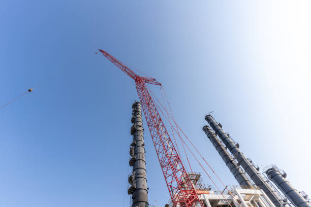 istock Cranes and lifting equipment on the construction site 1415005121