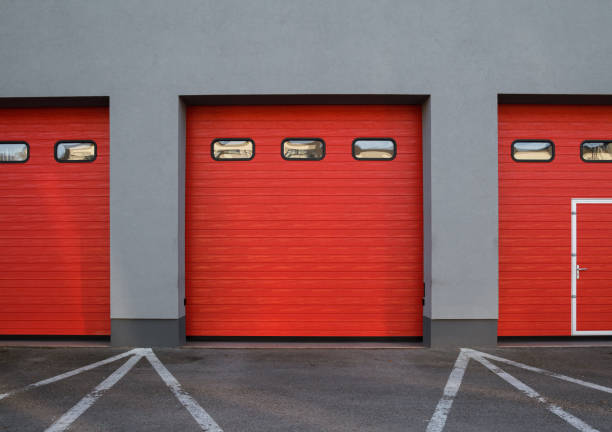 istock Entrance gate to the fire station. 1415006314