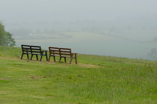 Dunstable downs on a misty day.