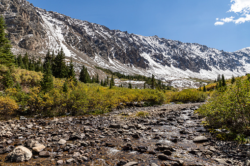 The footpath by Grays And Torreys Trailhead, near Silver Plume, Colorado, USA