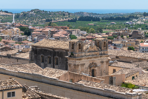 Noto, Italy: View over roofs in the small town Noto.