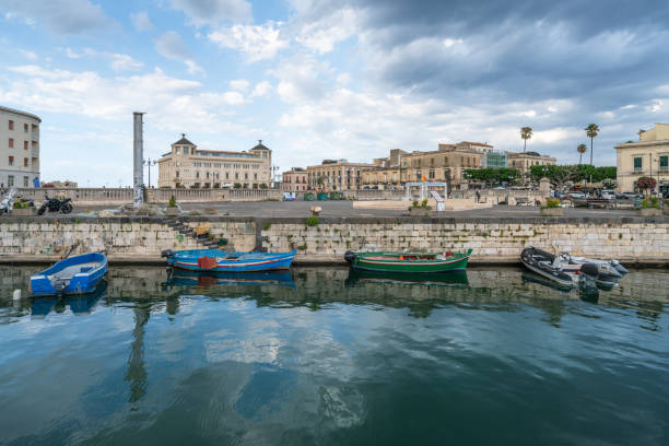 A view of the harbour in Syracuse