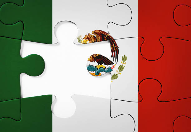 Representing problems and solutions, a jigsaw puzzle with a gap for the last missing piece.