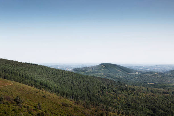 istock Panoramic view of hills and forests 1415013607