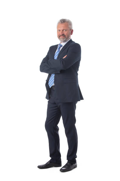 istock Mature businessman in formals on white 1415014651