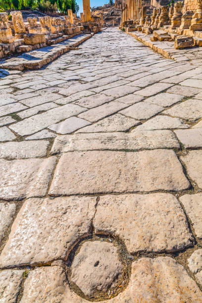 istock Ancient Roman Road City Jerash Jordan 1415018759
