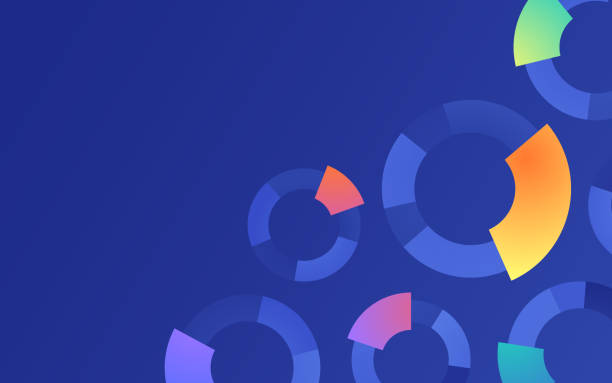 ilustrații de stoc cu data analytics statistici pie chart abstract fundal - strategie de afaceri