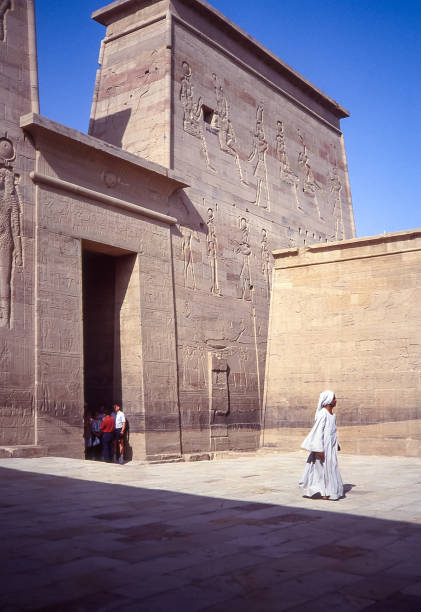 Fantasy scene of an old and empty Egyptian temple.