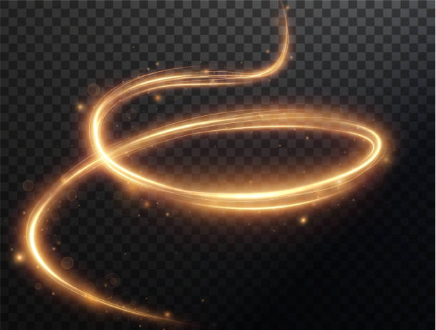 Light golden Twirl. Curve light effect of golden line. Luminous golden circle. Light gold pedistal, podium, platform, table. Vector . Light golden Twirl. Curve light effect of golden line. Luminous golden circle. Light gold pedistal, podium, platform, table. Vector . swirl stock illustrations